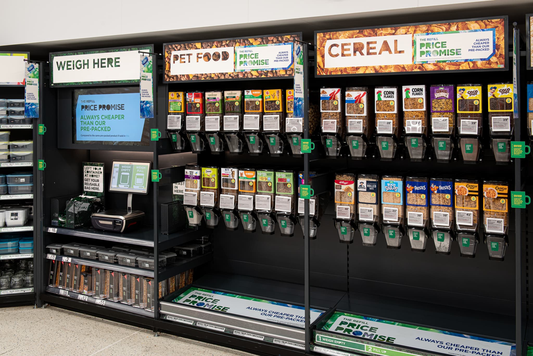 Asda Refill Zones - a collaboration between Avery Berkel and Hanshow